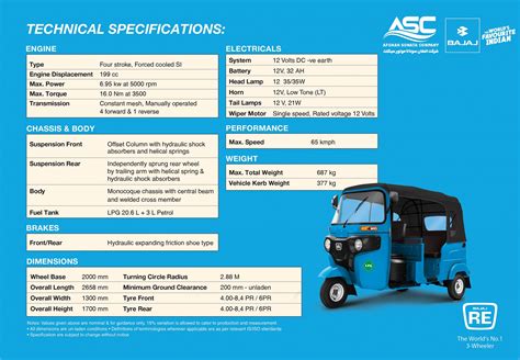 Bajaj RE 4S Rickshaw LPG Afghan Sonata