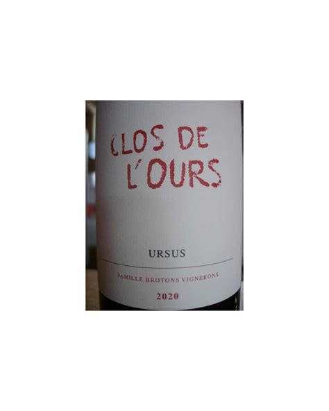 Clos De L Ours Ursus Cotes De Provence Rouge Magnum