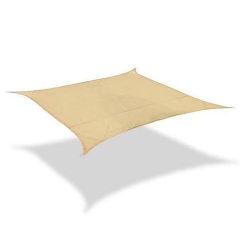 Voile d Ombrage TEMPSA Rectangle 2x3m Beige Imperméable et Anti UV