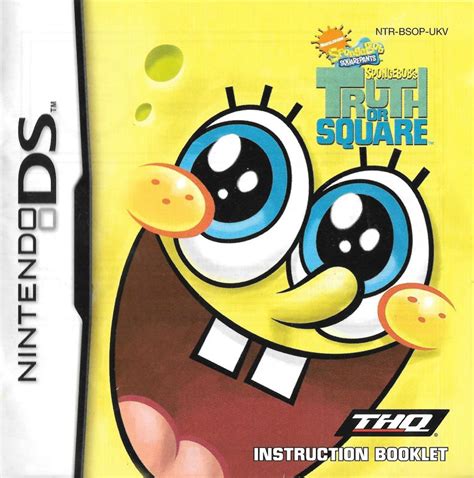 Spongebobs Truth Or Square 2009 Nintendo Ds Box Cover Art Mobygames