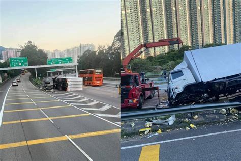 北大嶼山貨車撞欄翻側 司機疑瞌眼瞓釀意外｜大紀元時報 香港｜獨立敢言的良心媒體