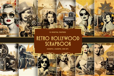 Golden Age Hollywood Glam Digital Set Graphic by Fun Digital · Creative Fabrica