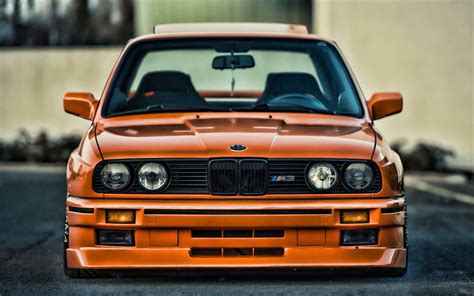 Download wallpapers BMW E30, HDR, tuning, E30, stance, BMW M3, front view, tunned M3, german ...