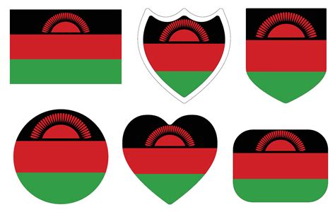 Flag of Malawi design shape set. Malawi flag shape set 25863300 Vector ...