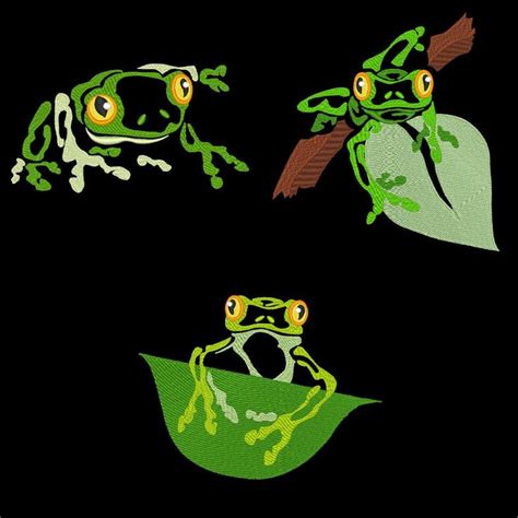 TOAD ALLY COOL Frogs 4inch 10 Machine Embroidery Designs Instant