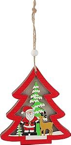 Yardenfun Pc Ornements D Arbre De No L Pendentifs En Bois De No L