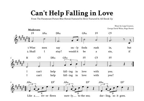 Can T Help Falling In Love Arr Yuri Noronha By Elvis Presley Sheet