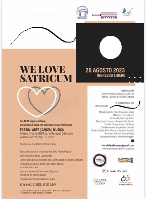 Sabato 26 Agosto Allarea Archeologica Di Satricum A Borgo Le