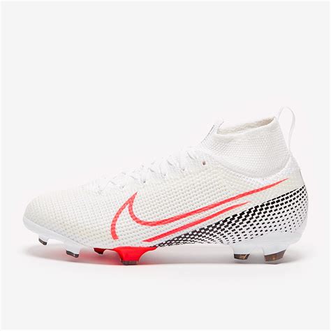 Nike Enfant Mercurial Superfly Vii Elite Fg Blanc Cramoisi Noir