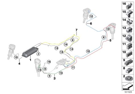 Levelling Device Tubing Attaching Parts 2020 Bmw X5 Xdrive50ig05