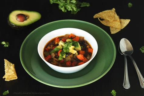 Spicy Black Bean Soup (vegan, gluten free)