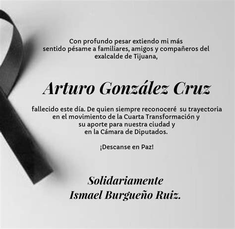 Políticos de BC se conduelen por muerte de González Cruz ex alcalde de