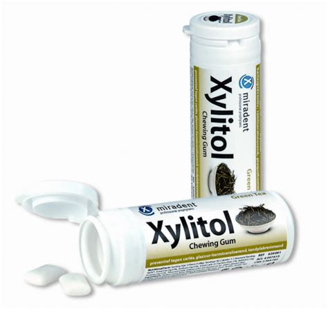 Xylitol Varovalni žvečilni Gumi Zeleni čaj 30 Kosov Prehrana