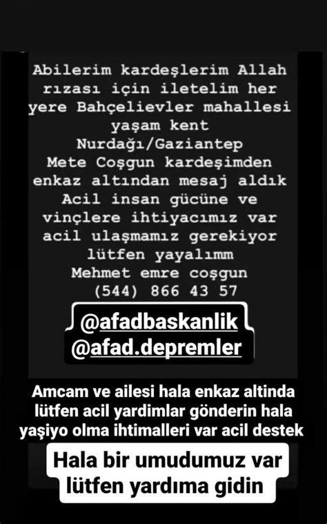 Fmbagimlisi Deprem Yard M On Twitter Rt Osmandenizcakir Ac Lll