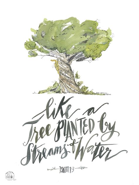 Like a Tree planted by Streams of Water Psalm 1:3 PRINT