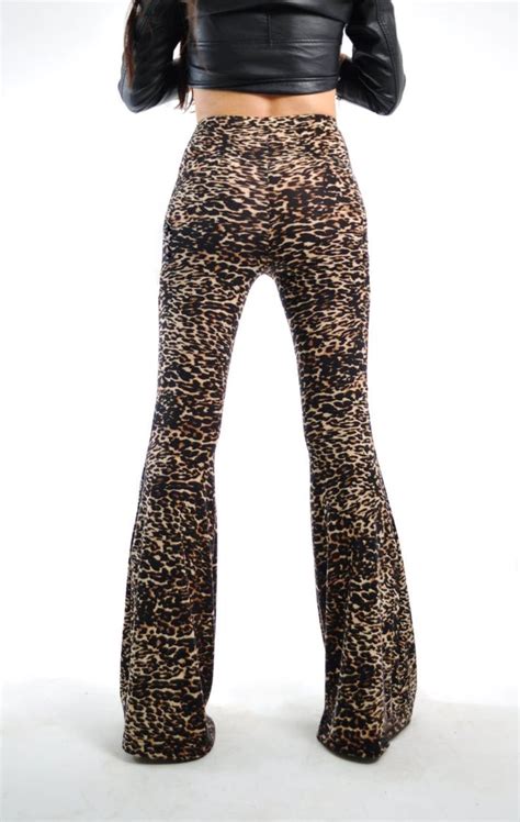 Leopard Print Bell Bottoms Leopard Print Pants Flares Etsy In 2020