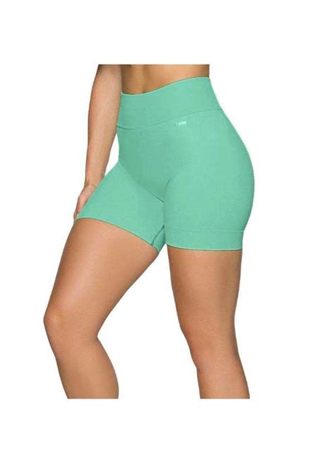 Short Selene Sem Costura Feminino Verde Esporte Legal