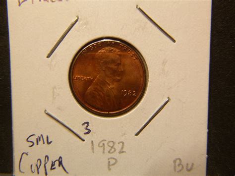 1982 P Lincoln Memorial Cent Small Cents Copper Small Date For