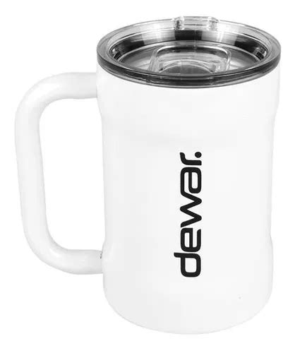 Taza térmica Dewar de acero inoxidable de doble pared con tapa 473 ml