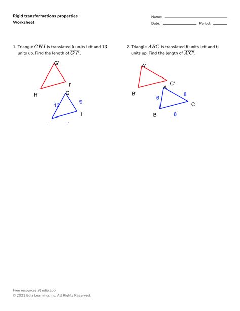 Transformations Notes And Worksheets Lindsay Bowden Worksheets Library