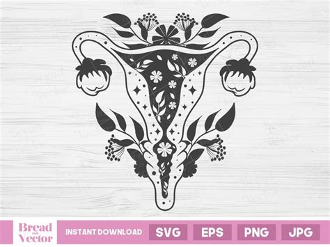 Floral Uterus Svg Mind Your Own Uterus Svg Uterus With Etsy