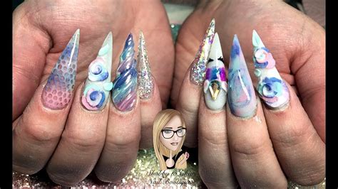 Unicorn Acrylic Nails Collaboration With Bethany Savage 3d Rainbow