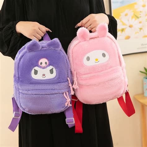 Mochila Sanrio Kuromi Para Crianças Melodycinnamorollpom Purin Plush