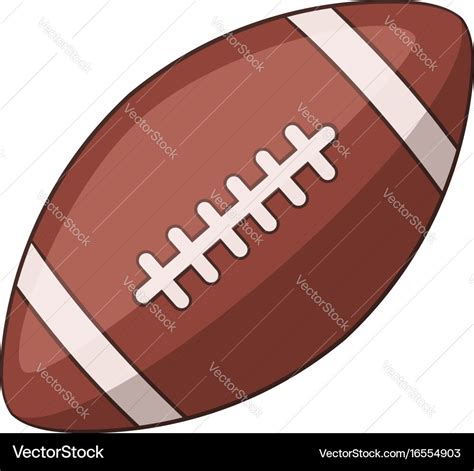 Rugby ball icon cartoon style Royalty Free Vector Image