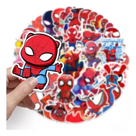 Stickers Autoadhesivos Spider man 50 Unidades Cuotas sin interés