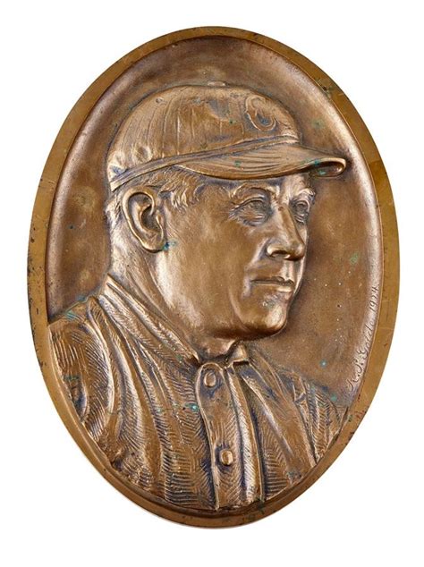 Significant Bronze Plaque Of 1919 Reds Manager Pat Moran