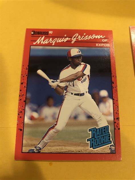 Donruss Marquis Grissom Baseball Card Rookie Rc Montreal Expos