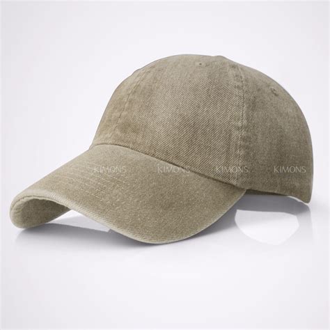 Dyed Washed Cotton New Plain Polo Style Baseball Ball Cap Hat Dad Two