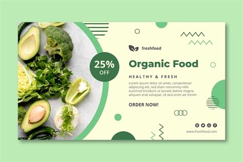 Premium Vector Bio And Healthy Food Banner Template