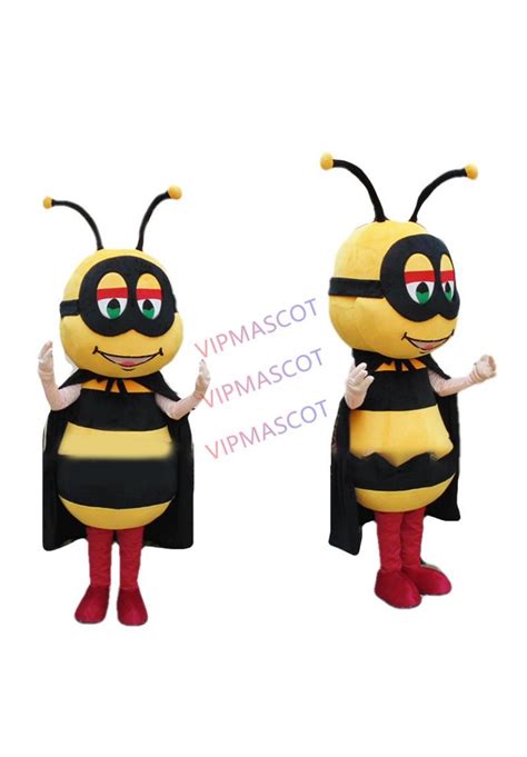 Yellow Black Bumble Bee Mascot Costume Mascotte Bee Honeybee Mascot