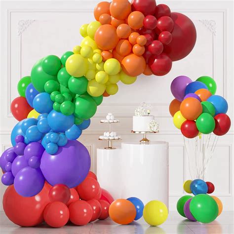 Rainbow Balloon Garland Arch Kit Rainbow Colorful Balloons