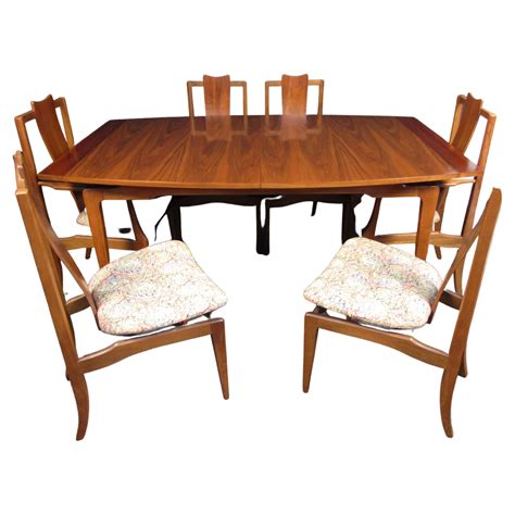 Mid-Century Modern Drop Leaf Dining Room Set at 1stDibs