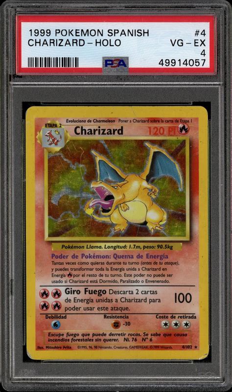 Pokemon Base Set Unlimited Spanish Charizard Psa Da Card World