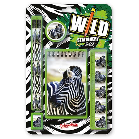 Wild Stationery Set Zebra From Deluxebase These Fun School