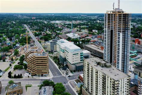 Aerial of Kitchener, Ontario, Canada Stock Image - Image of kitchener ...