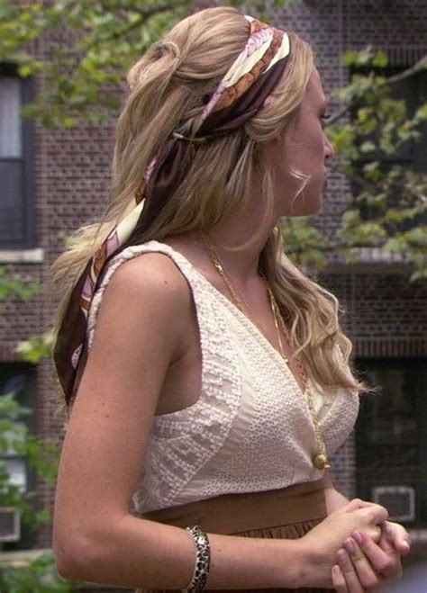 Serena Van Der Woodsen Bandana Half Up Half Down Hairstyle Hair Hairaccessoires