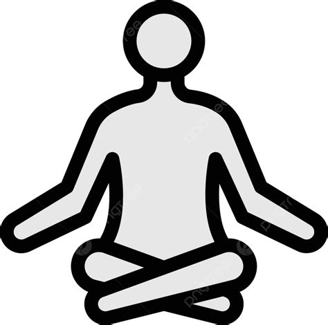 Meditation Figure Meditate Silhouette Vector Figure Meditate