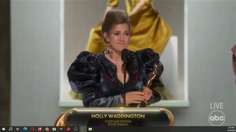 Holly Waddington Poor Things Oscars Acceptance Speech For Costume