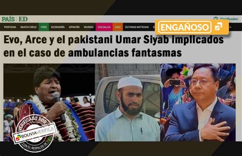 El Deber no informó que Luis Arce y Evo Morales están implicados en el