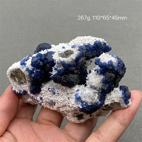 Natural Inner Mongolia Blue Fluorit Mineral Specimen Cluster Stones