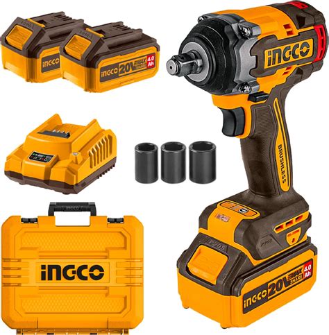 Ingco Brushless Impact Wrench 500Nm Nut Busting Torque 650Nm 20V