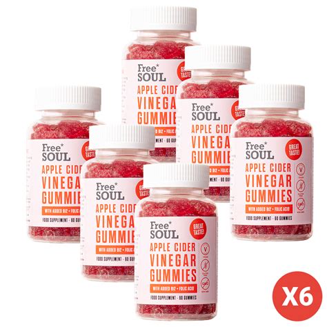 6x Apple Cider Vinegar Gummies – Free Soul