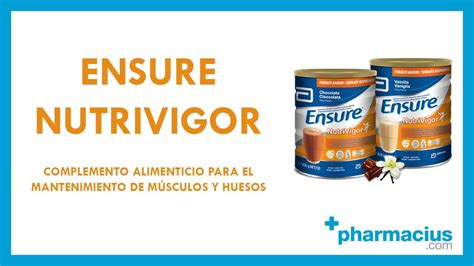 Ensure Nutrivigor Batidos Para Qu Sirve Youtube