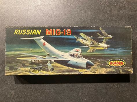 Vintage Rare 1958 Russian MIG-19 Model Kit 66-79 by Aurora Famous ...