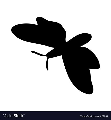 Moth silhouette Royalty Free Vector Image - VectorStock