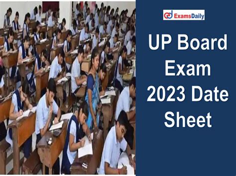 Up Board Exam 2023 Date Sheet Download Class 10th And 12th Time Table